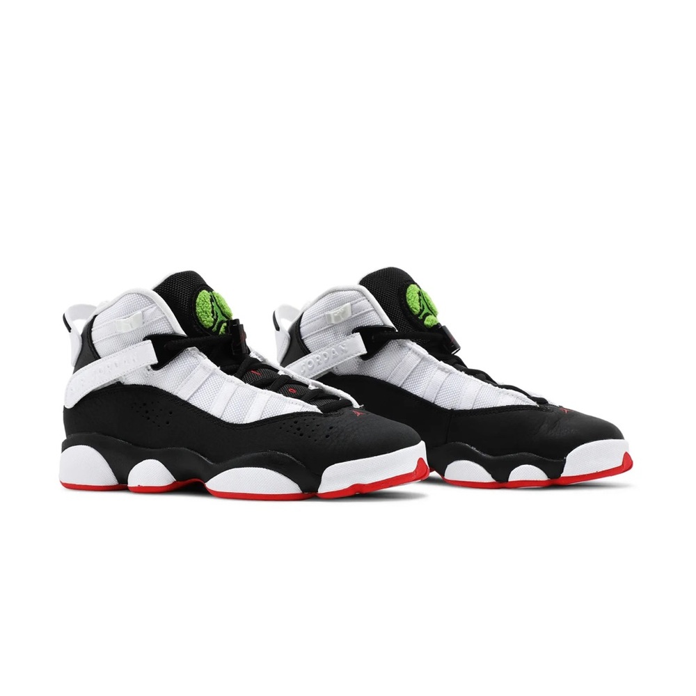 Jordan 6 Rings 'He Got Game' - Kids Black and White Sneakers